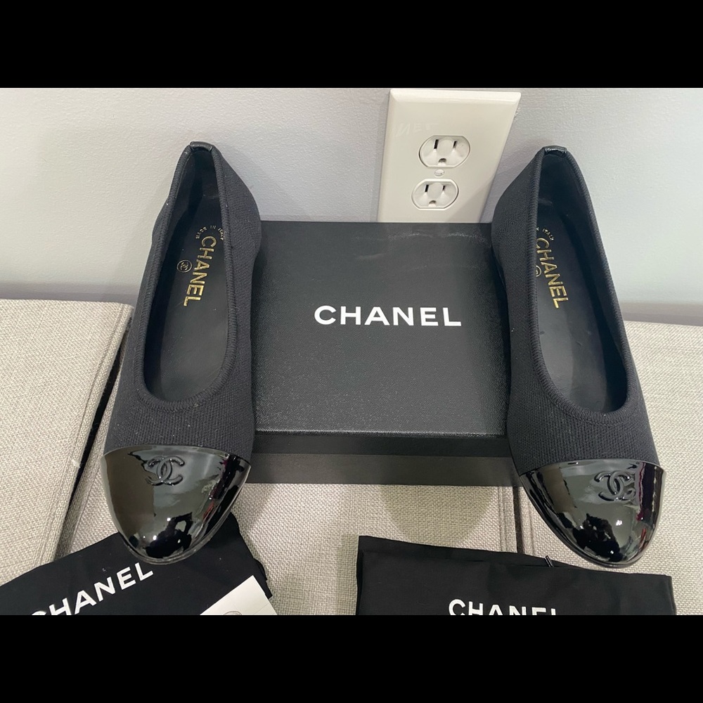 Chanel Navy Flats